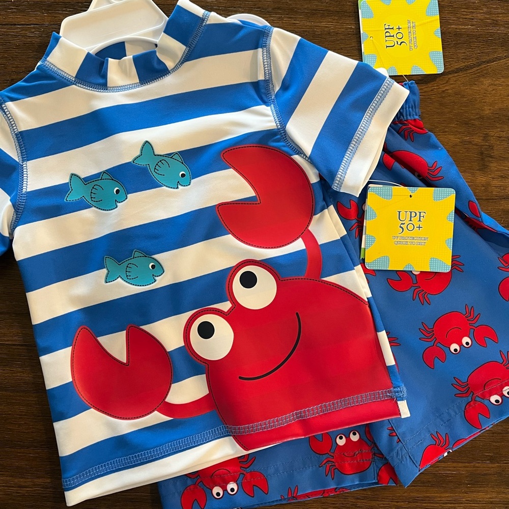 Little Me 18 month boys swimsuit. New with tags - never worn.